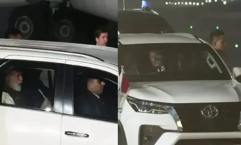 પીએમ મોદી રશિયન રાષ્ટ્રપતિ પુતિનને પાલમ એરપોર્ટ પર ફોર્ચ્યુનર Sigma 4 Mt કારમાં રિસિવ કરતા