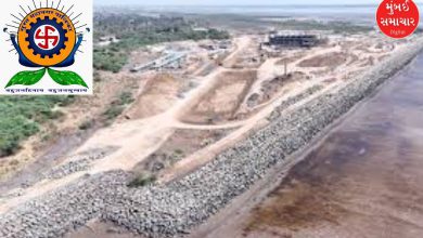 Dumas Beach sea-face development work in Surat