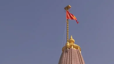 મંદિરના શિખર પર લહેરાતો ત્રિકોણ ધર્મ ધ્વજ, તેનું આધ્યાત્મિક અને વૈજ્ઞાનિક મહત્વ