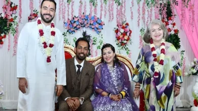 Indian groom and Mexican bride during a traditional Hindu wedding ceremony in Rasulabad, Uttar Pradesh.