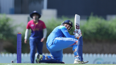 મેદાન પર બેટિંગ કરતો વૈભવ સૂર્યવંશી - અન્ડર-19 એશિયા કપ.