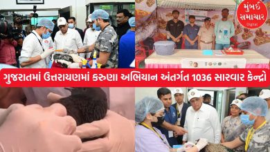 1036 treatment centers were set up under Karuna Abhiyan in Uttarayan in Gujarat.