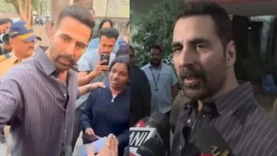 મુંબઈમાં મતદાન મથકની બહાર અક્ષય કુમાર અને મદદ માંગતી બાળકી વચ્ચેની વાતચીતની ક્ષણ.