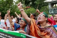 બાંગ્લાદેશમાં હિંદુ વિરોધી હિંસા અને બ્રિટિશ સંસદમાં થયેલી ચર્ચાનુ પ્રતિકાત્મક ચિત્ર.