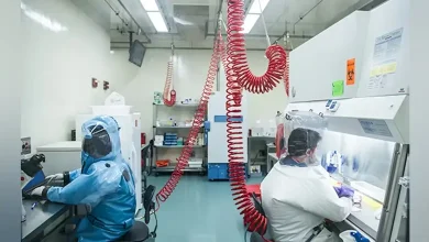 ગાંધીનગરમાં નિર્માણ પામનારી ગુજરાતની પ્રથમ BSL-4 હાઈ-ટેક બાયો-કન્ટેન્મેન્ટ લેબોરેટરીનું ગ્રાફિકલ મોડેલ.