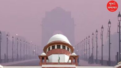 દિલ્હીમાં છવાયેલું પ્રદૂષણ અને સુપ્રીમ કોર્ટના પ્રતીકાત્મક ફોટોગ્રાફ્સ.