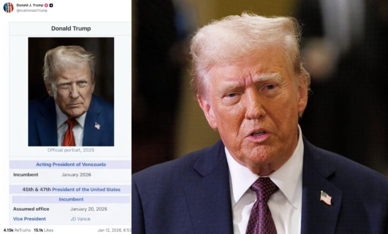 ડોનાલ્ડ ટ્રમ્પ હવે વેનેઝુએલાના કાર્યકારી રાષ્ટ્રપતિ? સોશિયલ મીડિયા પર કરી આવી પોસ્ટ