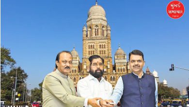 મહાયુતિના નેતાઓ અને મેયર પદના ઉમેદવારો ફોર્મ ભરતી વખતની તસવીર.