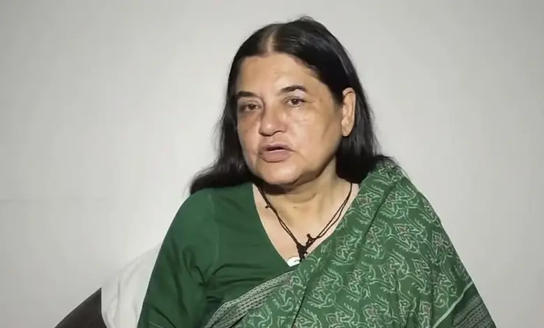 વાયુ પ્રદૂષણ અને ફટાકડા પર પ્રતિબંધ અંગે નિવેદન આપતા પૂર્વ મંત્રી મેનકા ગાંધી.