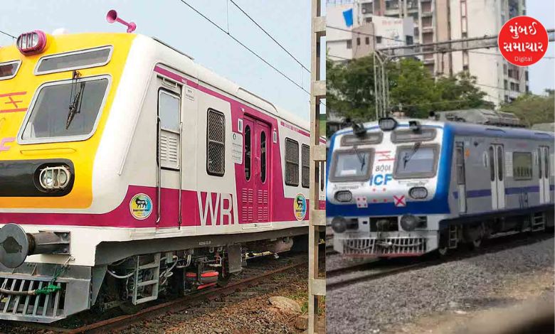 મુંબઈ લોકલ ટ્રેન અને રેલવે ટ્રેક પર ચાલી રહેલા નવા પ્રોજેક્ટ્સનું નિર્માણ કાર્ય.