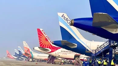Passengers checking in at the modern terminal of Navi Mumbai International Airport.