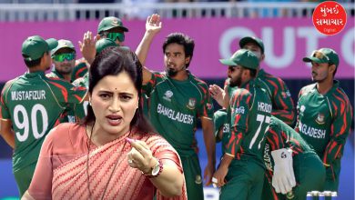 નવનીત રાણા અને બાંગ્લાદેશી ક્રિકેટર મુસ્તફિઝુર રહમાનની તસવીર, બાંગ્લાદેશમાં હિંદુઓ પર અત્યાચારના વિરોધમાં પ્રદર્શન.