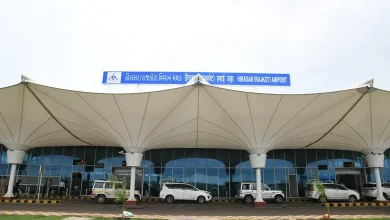 રાજકોટ ઇન્ટરનેશનલ એરપોર્ટ ટર્મિનલ અને નવી શરૂ થનારી મુસાફર સુવિધાઓની પ્રતિકાત્મક તસવીર.