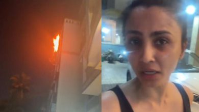 Fire incident near Daisy Shah residence during BMC campaign