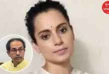 A side-by-side comparison of Kangana Ranaut's 2020 video message and the 2026 BMC election victory celebrations.