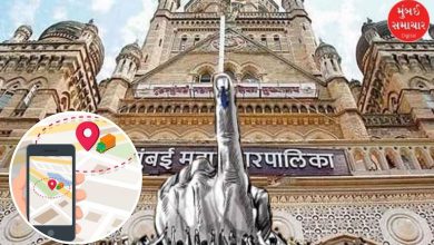 Digital map showing real-time GPS tracking and virtual boundaries for election vehicles in Mumbai.