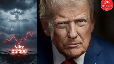 Stock market crash graph with global flags and military symbols representing geopolitical tension.