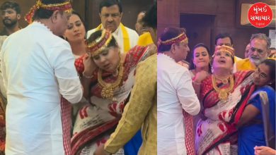 સુધા ચંદ્રન એક પોડકાસ્ટમાં વાતચીત કરી રહ્યા છે અને તેમનો આધ્યાત્મિક વાયરલ વીડિયોનો સ્ટીલ ફોટો.