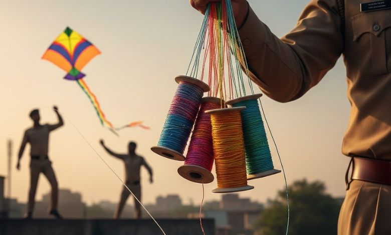 Police in action before Uttarayan festival: Chinese rope worth Rs. 60 thousand seized from rapper