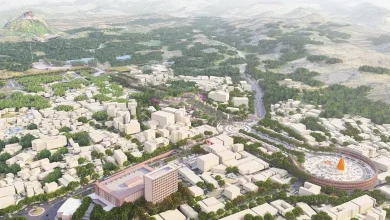 અંબાજી શક્તિ કોરીડોર પ્રોજેક્ટનું ખાતમુહૂર્ત કરતા મુખ્યમંત્રી ભૂપેન્દ્ર પટેલ અને અન્ય મહાનુભાવો.