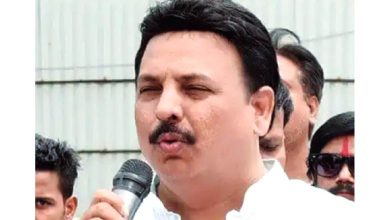 Congress party leaders occupying the BMC office previously rejected by Shinde Sena.