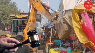 થાણે કોર્ટનું બિલ્ડિંગ અને ન્યાયનું પ્રતીક દર્શાવતી તસવીર.