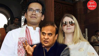 આસામના મુખ્યમંત્રી હિમંતા બિસ્વા સરમા અને કોંગ્રેસ સાંસદ ગૌરવ ગોગોઈની તસવીર.