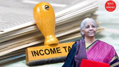 કેન્દ્રીય નાણામંત્રી નિર્મલા સીતારમણ બજેટ રજૂ કરતા અને આવકવેરામાં રાહતની વિગતો.