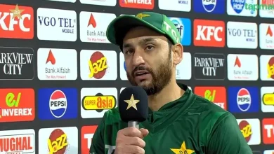 પ્રેસ કોન્ફરન્સમાં પત્રકારોના સવાલનો જવાબ આપતા પાકિસ્તાની કેપ્ટન સલમાન અલી આગા.