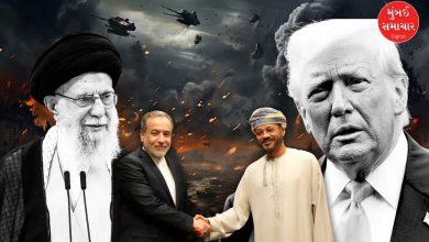 ઓમાનમાં ઈરાન અને અમેરિકાના પ્રતિનિધિઓ વચ્ચેની મધ્યસ્થતા અને રાજદ્વારી બેઠકનું પ્રતિકાત્મક દ્રશ્ય.