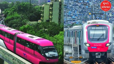 મુંબઈ મોનોરેલ અને મેટ્રો ટ્રેનનું નેટવર્ક દર્શાવતી તસવીર.