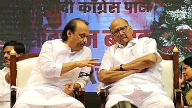 શરદ પવાર અને સુનેત્રા પવાર વચ્ચે રાજકીય હિલચાલ દર્શાવતી તસવીર.