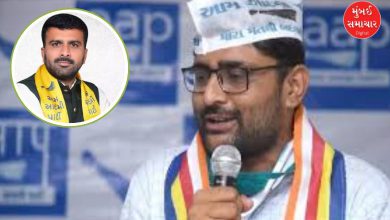 આમ આદમી પાર્ટીના નેતા ગોપાલ ઈટાલિયા અને રાજુ કરપડા વચ્ચેના રાજકીય વિવાદની તસવીર.