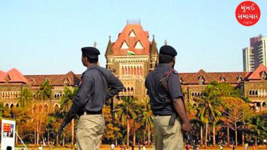 બોમ્બે હાઈકોર્ટ બિલ્ડિંગ અને ન્યાયાધીશોની સુરક્ષા માટે પોલીસ સુરક્ષાનું પ્રતીકાત્મક ચિત્ર.