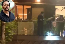 રોહિત શેટ્ટીના નિવાસસ્થાને ગોળીબારના કેસમાં પકડાયેલા આરોપીઓ અને મુંબઈ પોલીસની સુરક્ષા.