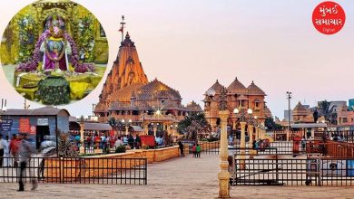 મહાશિવરાત્રિ નિમિત્તે રોશનીથી ઝળહળતું સોમનાથ જ્યોતિર્લિંગ મંદિર અને ભક્તોની ભીડ.