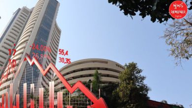 શેરબજારમાં કડાકાને કારણે નિરાશ થયેલા રોકાણકારો અને સેન્સેક્સ ગ્રાફમાં ઘટાડો દર્શાવતી તસવીર.