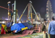 સૂરજકુંડ મેળામાં અકસ્માત સ્થળ અને પોલીસ તપાસની પ્રતિકાત્મક તસવીર.