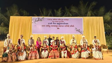 જેસીજી ટ્રસ્ટ દ્વારા 43મો જૈન સમૂહ લગ્નોત્સવ યોજાયો: 9 યુગલોએ પ્રભુતામાં પગલાં માંડ્યા