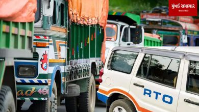 RTO and Police conducting safety checks on heavy trucks near Mumbai-Pune Expressway
