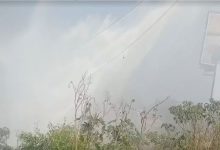 Massive water gushing from a burst pipeline on Mahim Causeway causing road flooding.